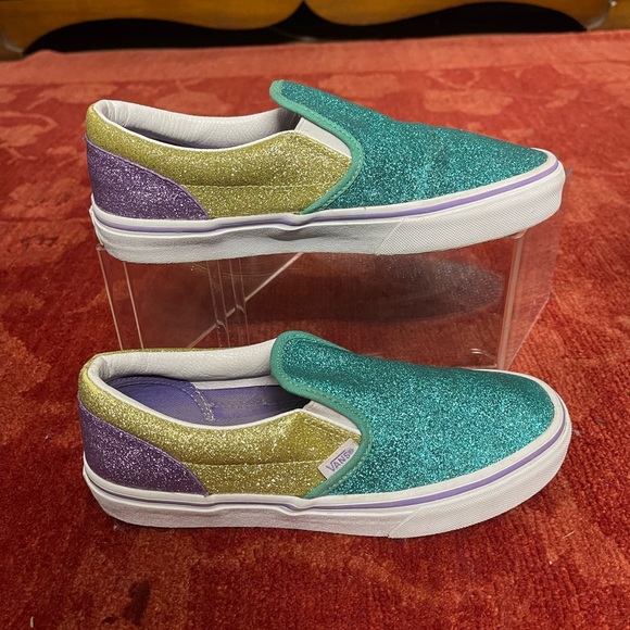 WMNS Mermaid Glitter Vans Slip Ons. - Picture 7 of 12